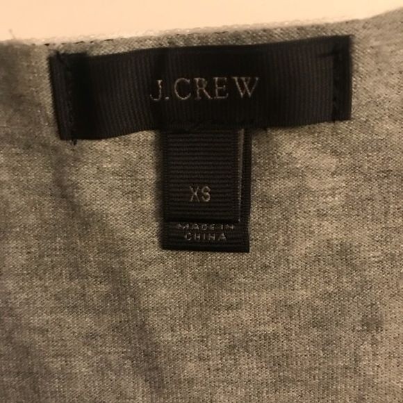 J. CREW Top Sleeveless Embroidered Trim V-Neck Black Tassel Tie Gray Size XS - Picture 2 of 7